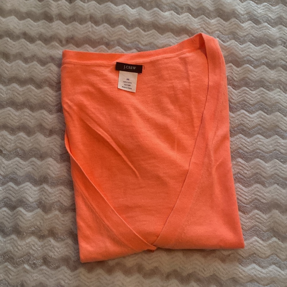J. Crew Light Weight Peach Cardigan with Embellished Buttons Size XS